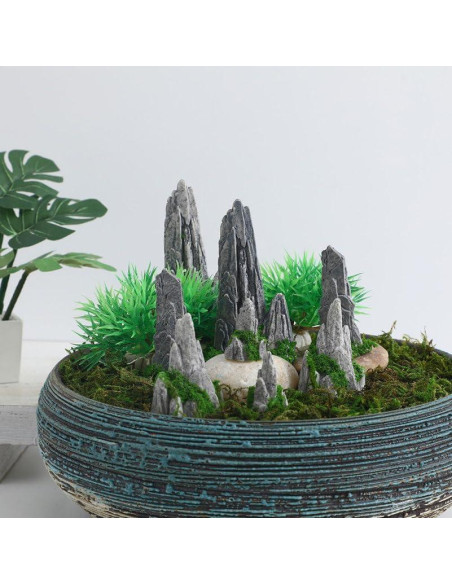 Estatuas de Rocalla Miniatura DOITOOL 12PCS Jardín Zen