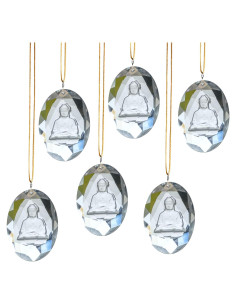 6 Piezas Prismas de Cristal Buda para Colgar - Decoración Zen