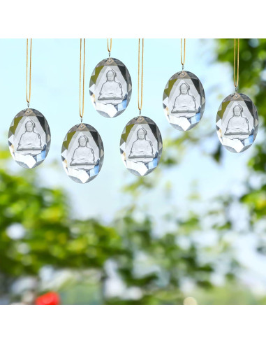 6 Piezas Prismas de Cristal Buda para Colgar - Decoración Zen