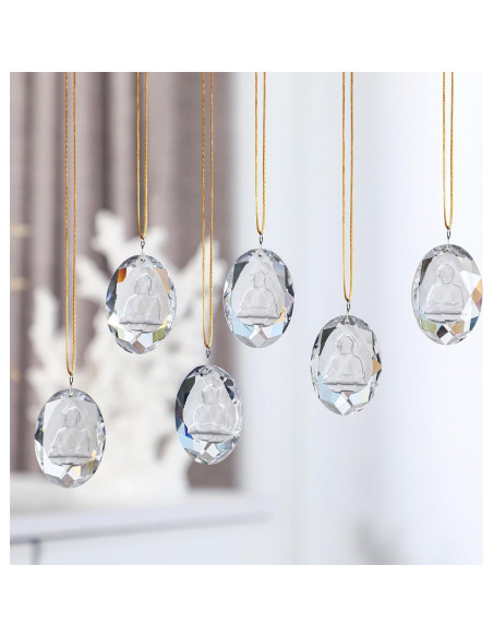 6 Piezas Prismas de Cristal Buda para Colgar - Decoración Zen
