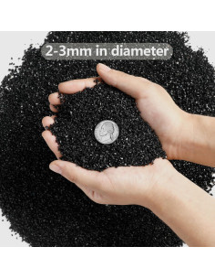 Grava Negra para Jardinería Boniosz 1.09kg 2-3mm Decoración 2