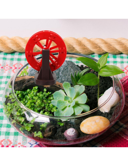 Adorno de Molino de Agua POPETPOP para Acuario Rojo 7.49cm