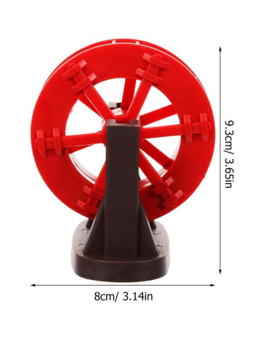 Adorno de Molino de Agua POPETPOP para Acuario Rojo 7.49cm