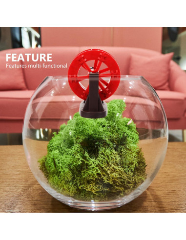Adorno de Molino de Agua POPETPOP para Acuario Rojo 7.49cm
