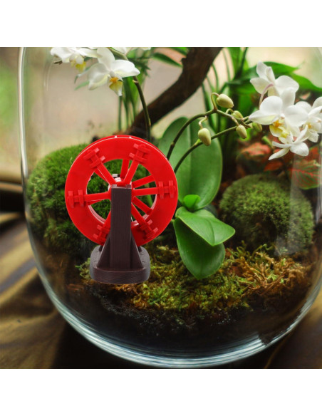Adorno de Molino de Agua POPETPOP para Acuario Rojo 7.49cm