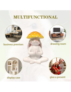 Estatua de Jardín Rana de Yoga Meditativa LSBDJDL 12.4cm 2