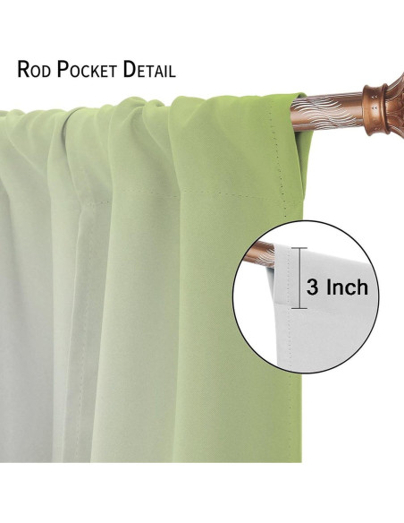 Cortinas de Decoración AAVEUP Jardín Zen 53x114 cm Paquete 2