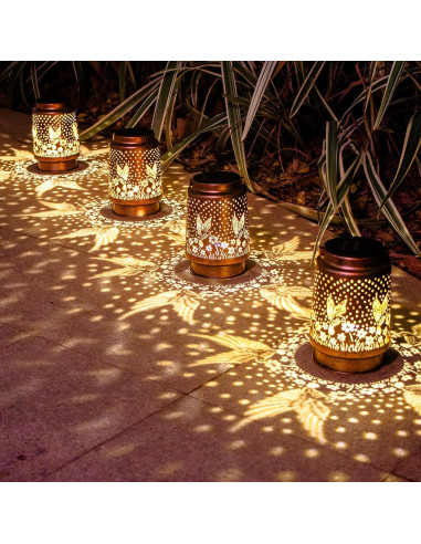 Linterna Solar Decorativa DIBIEECN Colibrí para Jardín 17cm