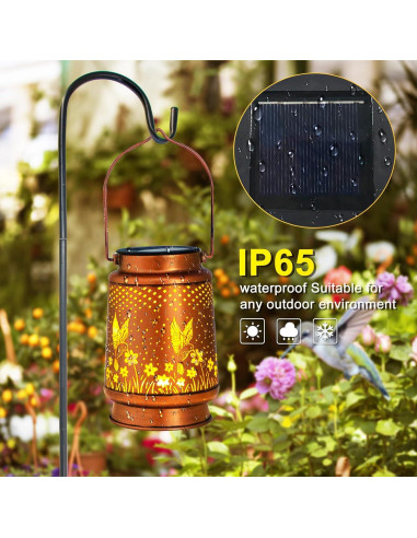 Linterna Solar Decorativa DIBIEECN Colibrí para Jardín 17cm