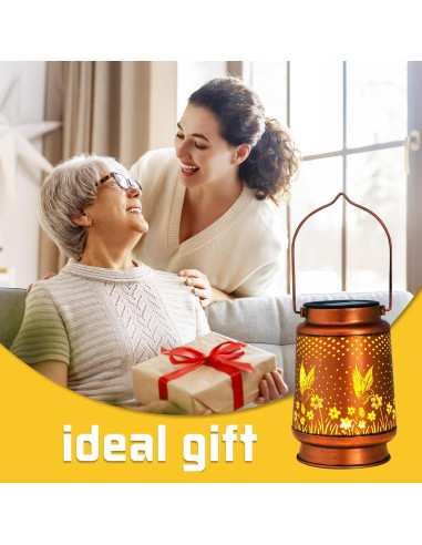 Linterna Solar Decorativa DIBIEECN Colibrí para Jardín 17cm