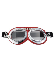 Gafas de Motocicleta Retro Peicees Unisex Anti-Vaho 18.5cm