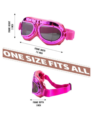 Gafas de Motocicleta CRG Sports T08 Vintage Unisex Rosa