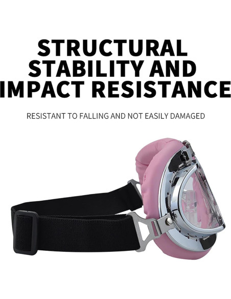 Gafas de Motocicleta Retro Peicees Unisex Anti-Vaho 18.5cm