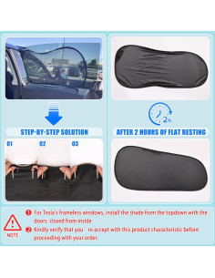 Sombrilla Semitransparente ZATOOTO para Ventana Tesla Model Y 2