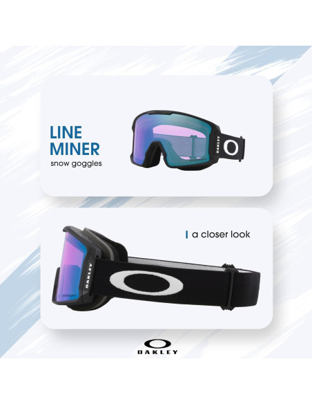 Gafas de Esquí Oakley Line Miner M para Hombres y Mujeres - Negro Mate