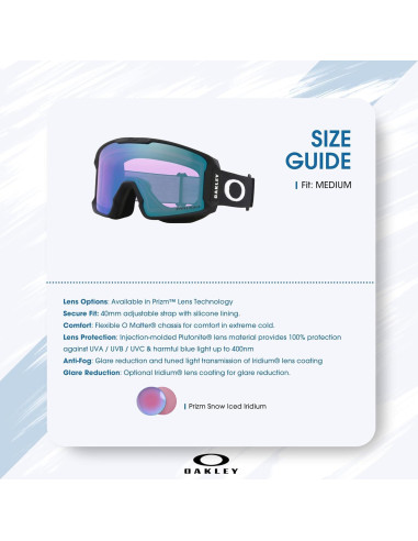 Gafas de Esquí Oakley Line Miner M para Hombres y Mujeres - Negro Mate