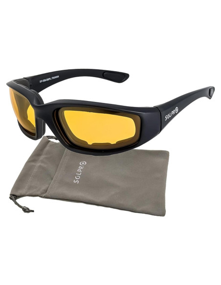 Gafas de Sol Polarizadas TR90 Flotantes para Motocicleta - Amarillo