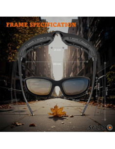 Gafas de Sol Polarizadas TR90 Flotantes para Motocicleta - Amarillo 2