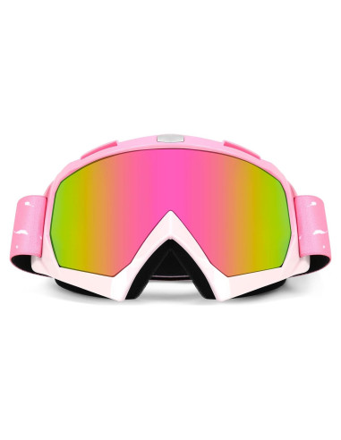 Gafas de Motocross ATV UV a Prueba de Niebla Rosa