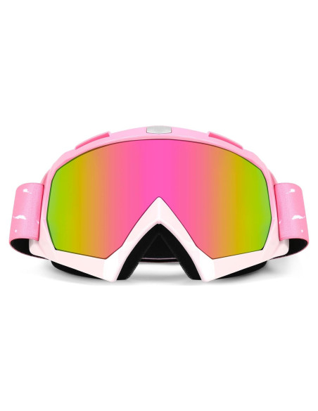 Gafas de Motocross ATV UV a Prueba de Niebla Rosa