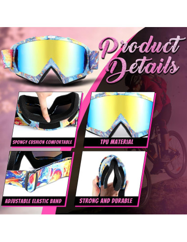 Gafas de Motocross Tallew 4 Pares para ATV y Deportes