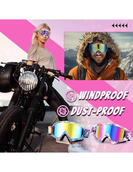 Gafas de Motocross Tallew 4 Pares para ATV y Deportes