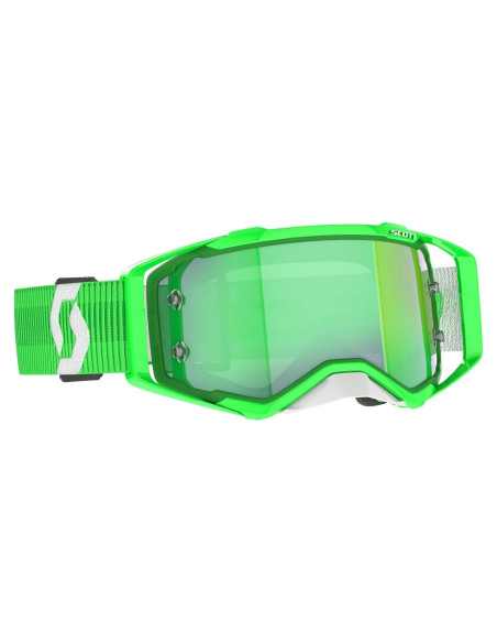 Gafas de Motocross SCOTT Prospect Verde/Blanco con Lente Cromado