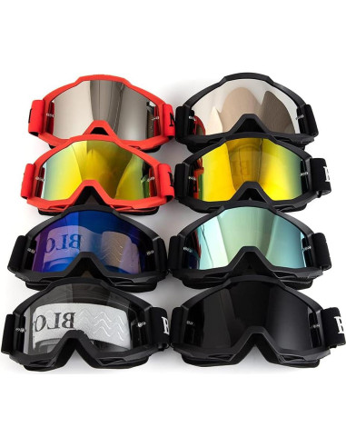 Gafas de Motocicleta APEBAZY Vintage Antivaho UV400