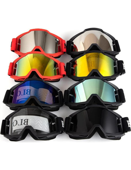 Gafas de Motocicleta APEBAZY Vintage Antivaho UV400