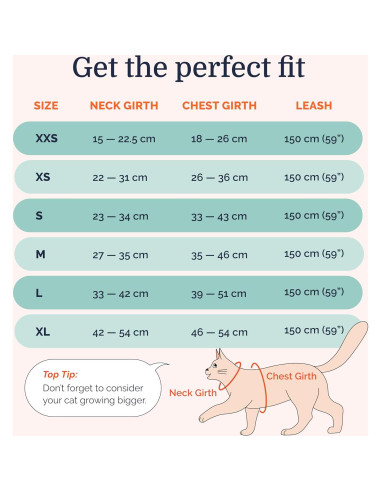 Conjunto Arnés y Correa para Gato Hepper XS - A Prueba de Escape