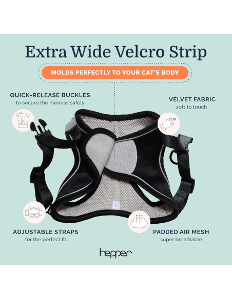 Conjunto Arnés y Correa para Gato Hepper XS - A Prueba de Escape Conjunto Arnés y Correa para Gato Hepper XS - A Prueba de Escape