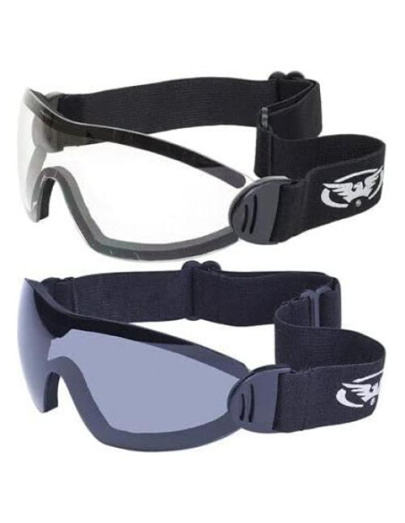 Gafas de Moto Global Vision Flare - 2 Pares Lentes Claros y Oscuros