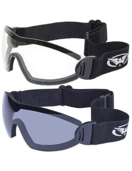 Gafas de Moto Global Vision Flare - 2 Pares Lentes Claros y Oscuros
