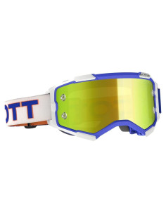Gafas de Motocross SCOTT Fury Unisex Adulto - Blanco/Azul