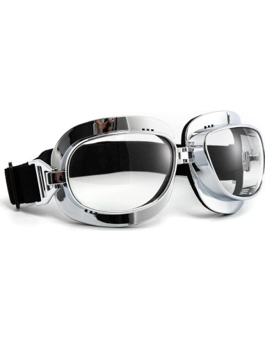 Gafas de Motocicleta Vintage Piloto ABS con Lentes UV