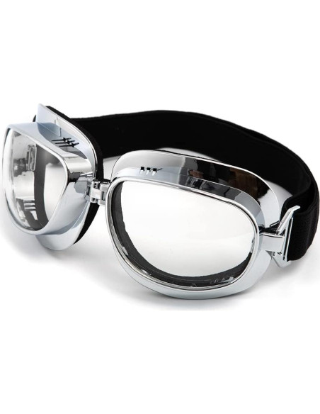 Gafas de Motocicleta Vintage Piloto ABS con Lentes UV