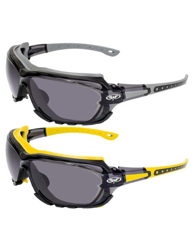 Gafas de Motocicleta Global Vision Octane - 2 Pares Lentes Ahumados