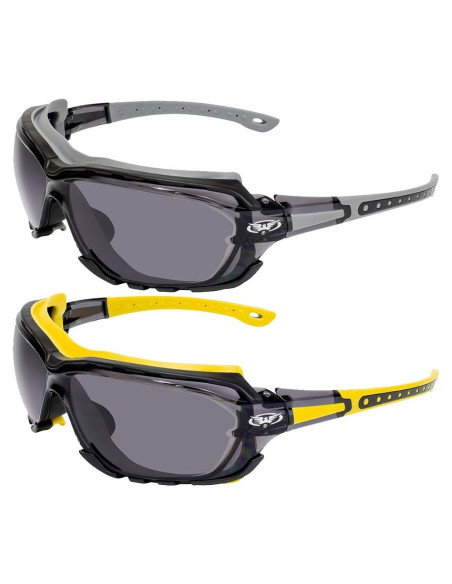 Gafas de Motocicleta Global Vision Octane - 2 Pares Lentes Ahumados