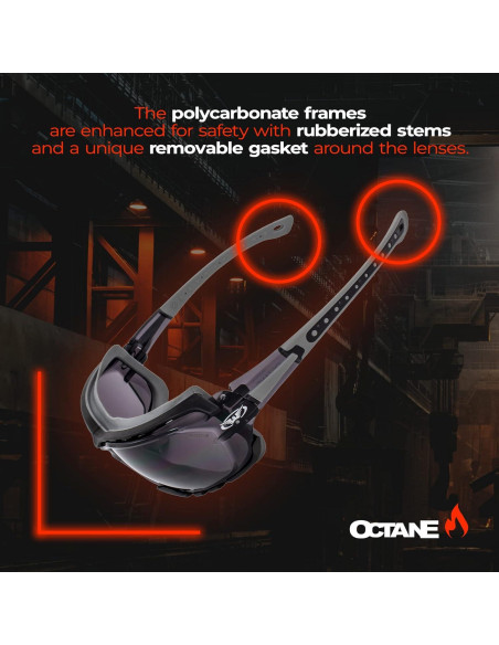 Gafas de Motocicleta Global Vision Octane - 2 Pares Lentes Ahumados