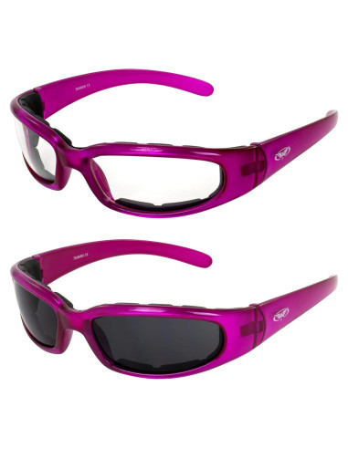 Gafas de Moto para Mujeres Global Vision Chicago Rosa UV400