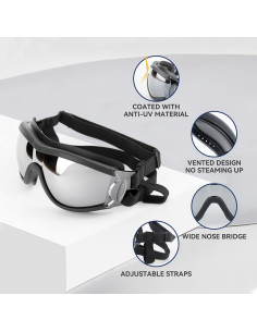 Conjunto Gafas y Casco para Perros BillionChains Negro 2
