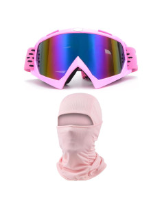Gafas de ATV y máscara de balaclava Unisex - Rosa