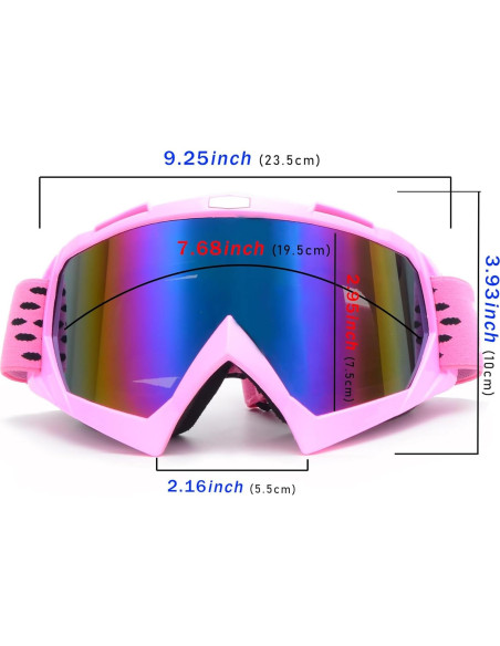 Gafas de ATV y máscara de balaclava Unisex - Rosa