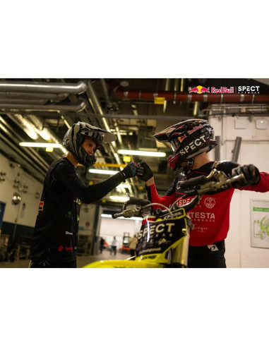 Gafas de Moto Red Bull Spect Torp MX Doble Pane Espejo Plateado