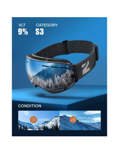 Gafas de Esquí ZIONOR X Snowboard OTG Lente Desmontable 2