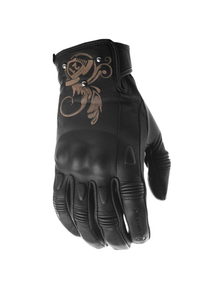 Guantes de Motocicleta para Mujer Highway 21 Black Ivy Piel