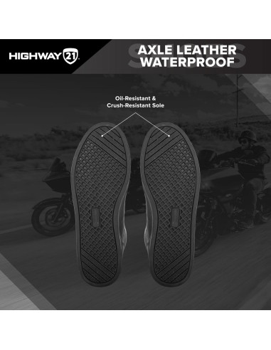 Zapatos de Moto de Cuero Impermeables Highway 21 Axle 10