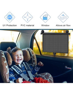 Cortina de Sol Retráctil Manelord para Auto - 2 Piezas, PVC 2