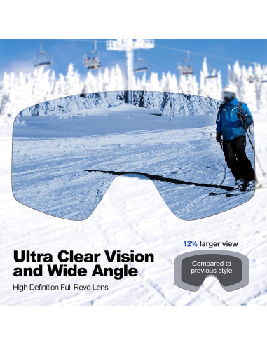 Gafas de Esquí Odoland Flip Up Antivaho UV400 para OTG