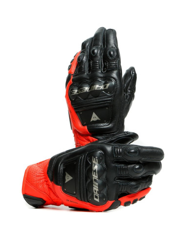 Guantes Dainese 4-Stroke XS Negro/Rojo Fluo Térmicos
